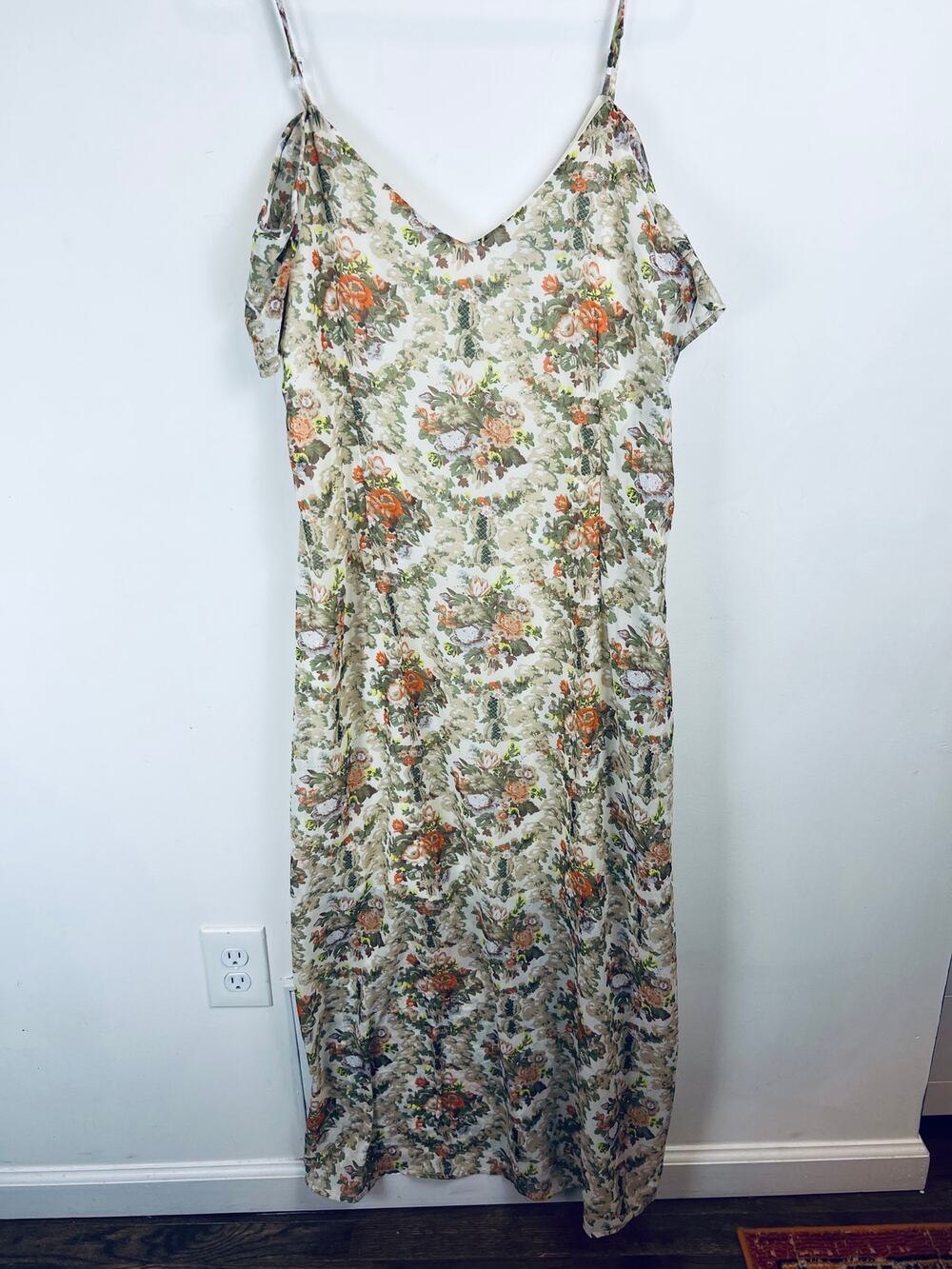 Cold Shoulder Laura Ashley-esk Floral Dress - 1X